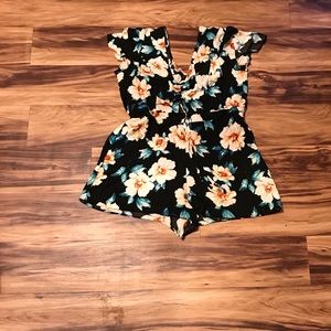 Floral print romper